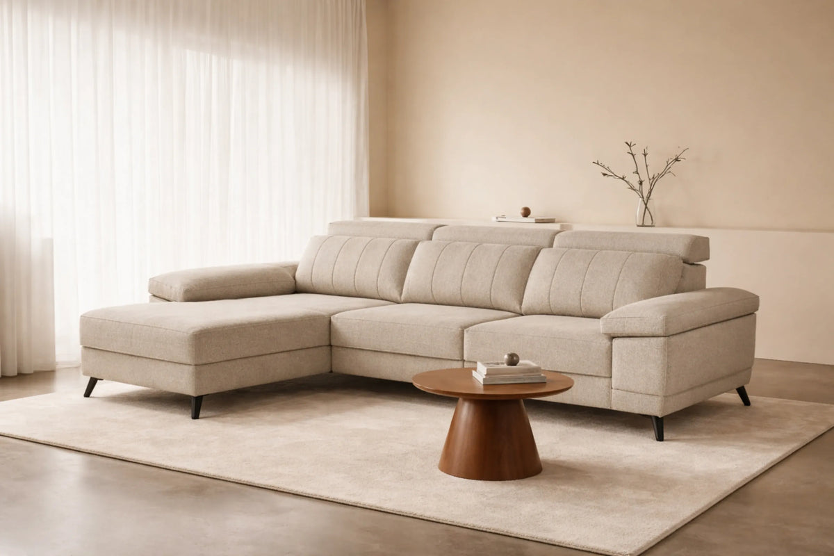 Sofá chaise longe modelo Vissuto Daysi.
