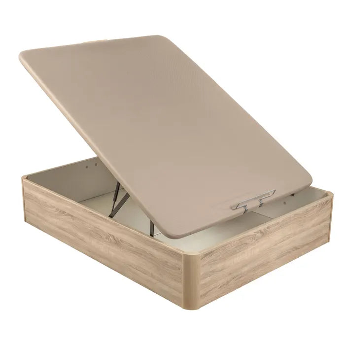 Canapé de madera con tapa tapizada Vissuto Bass.