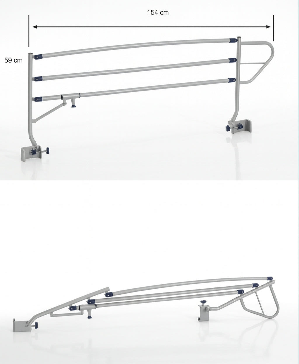 Barandilla geriátrica Vissuto para cama de 154 cm