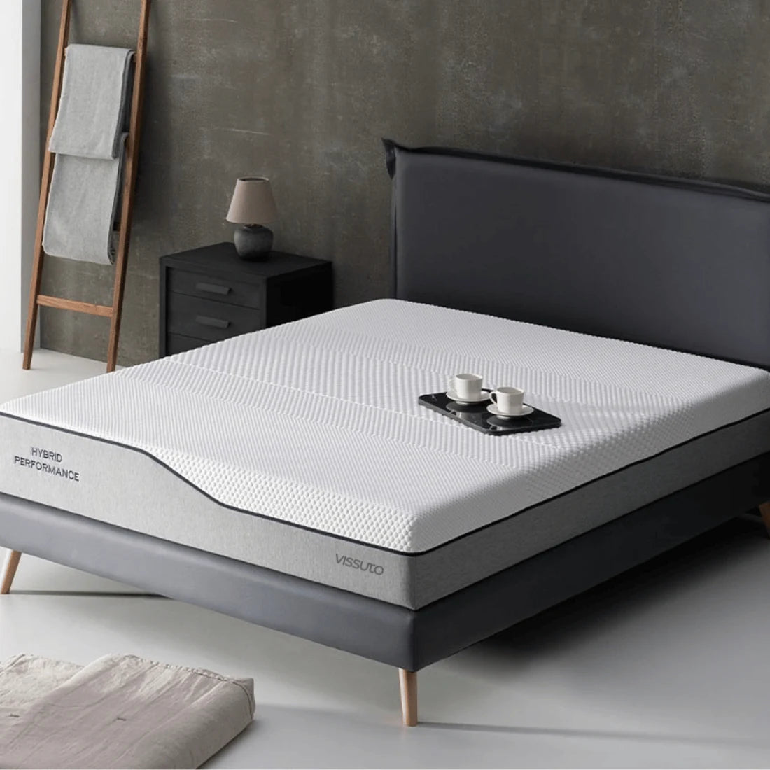 Vista lateral colchón Vissuto hybrid performance