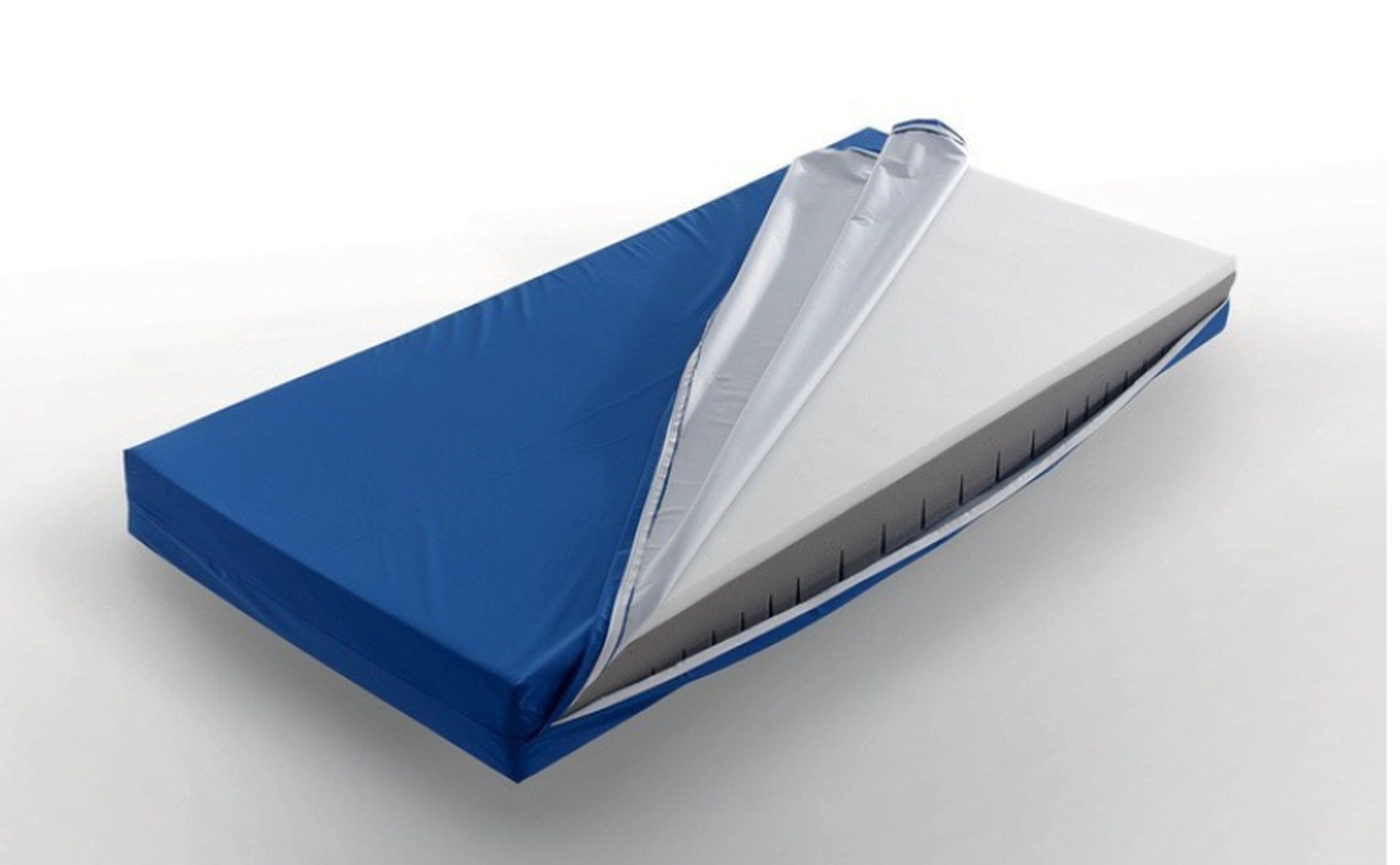 imagen colchón Vissuto salud con funda abierta y materiales a la vista