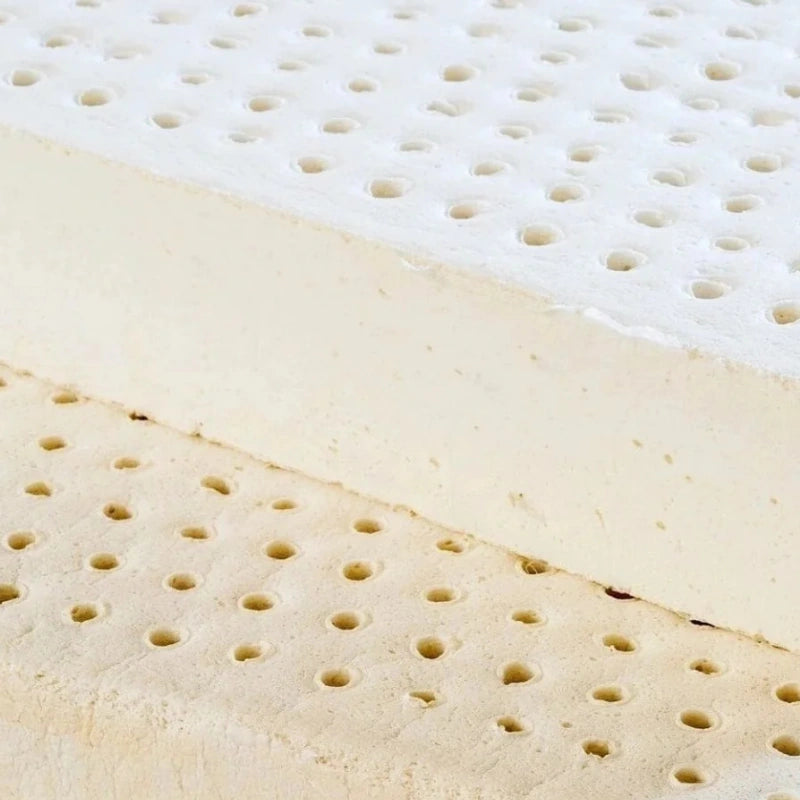 zoom y detalles de material de sofá latex