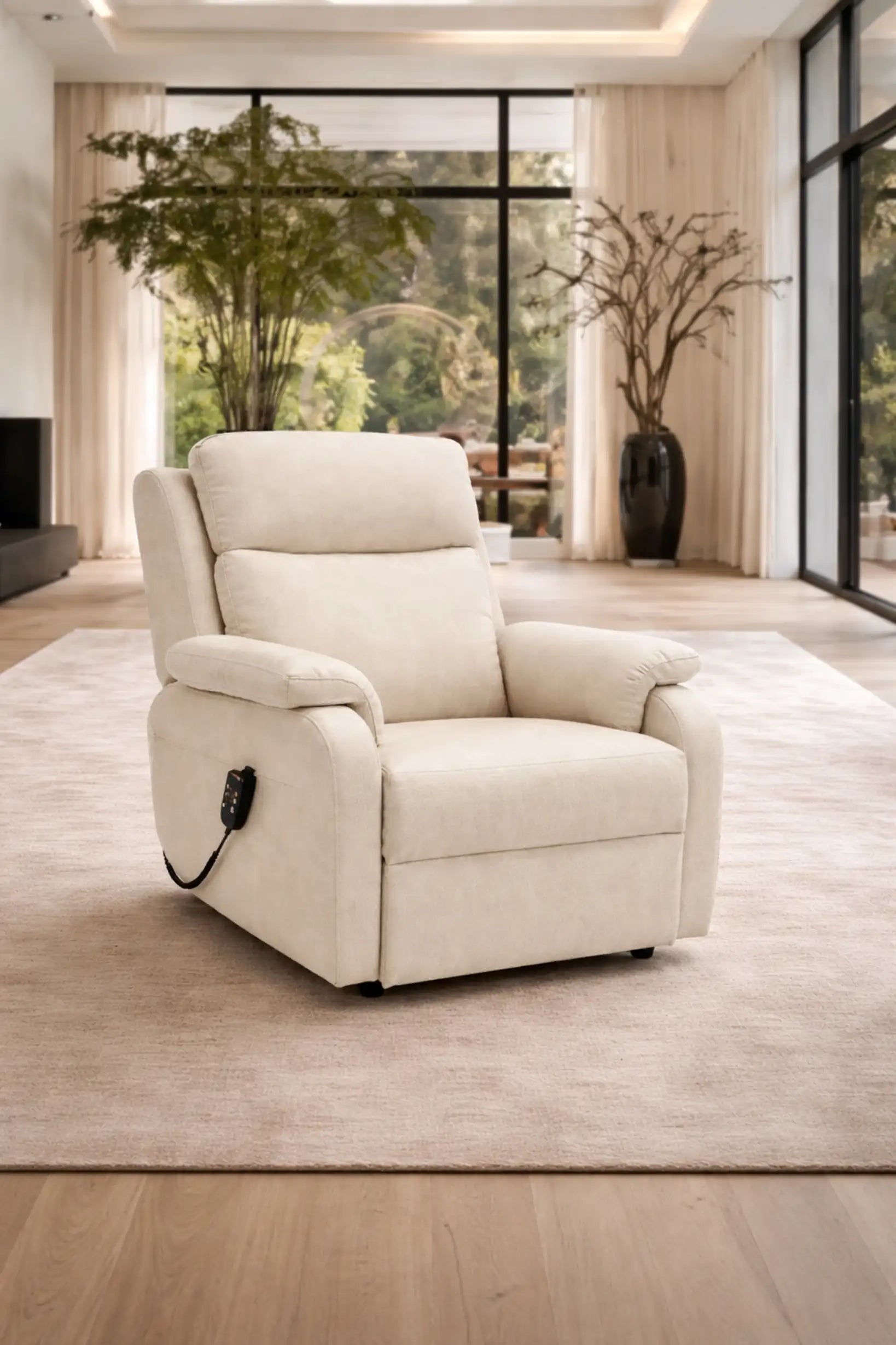 Sillón relax eléctrico beige modelo Vissuto Tokio.
